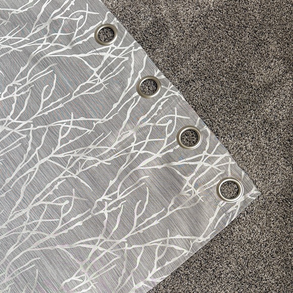 Gray Patterned Curtain - Picture 3 of 11